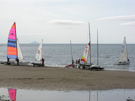 Prestwick Sailing Club Yachts with Ailsa Craig in the Background